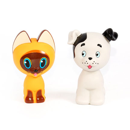 Woof Kitten & Puppy (rubber toys)